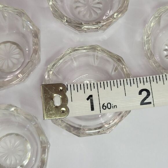 Open Salt Cellar Dip Vintage Antique Crystal Glass Lot of 6 Deep Cut - Picture 5 of 6